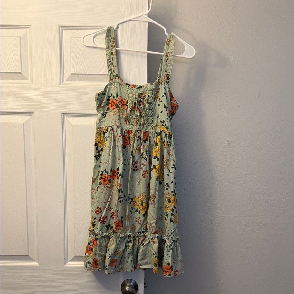 Floral Kids Dress with Ruffle Hem